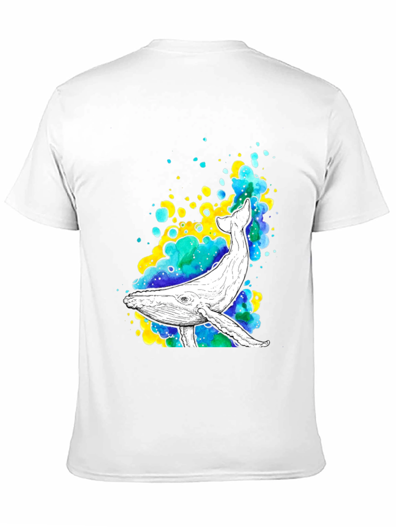 Camiseta Negra con Diseño de Ballena Acuática