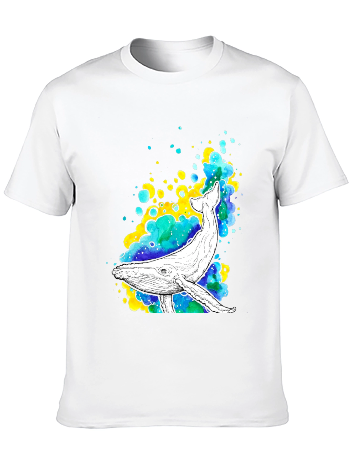 Camiseta Negra con Diseño de Ballena Acuática