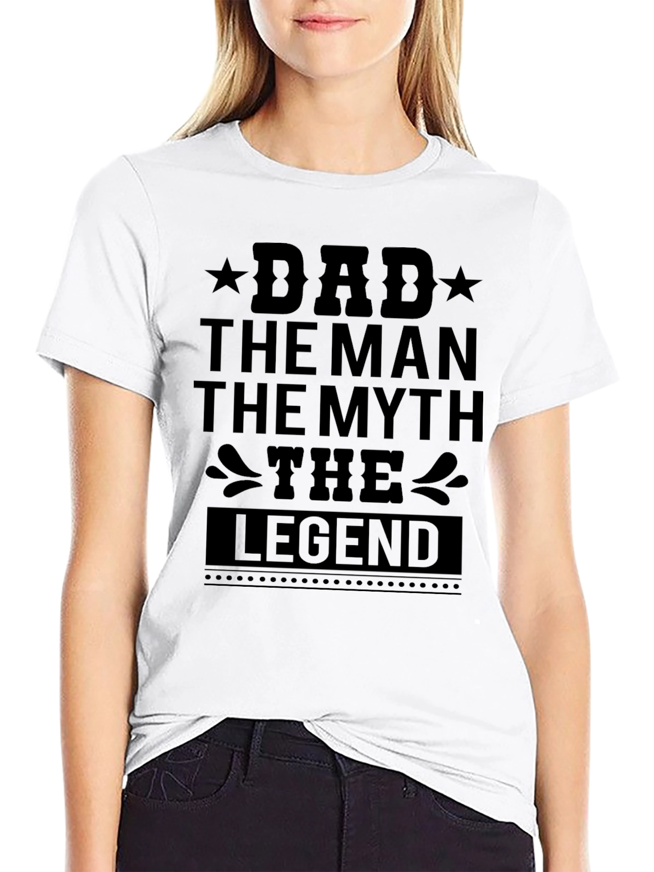 Camiseta Negra: Papá El Hombre El Mito La Leyenda