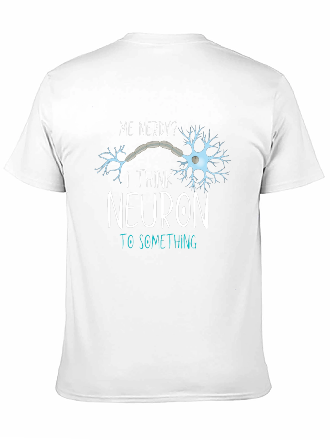 Camiseta Negra Divertida Neuron To Something para Hombre