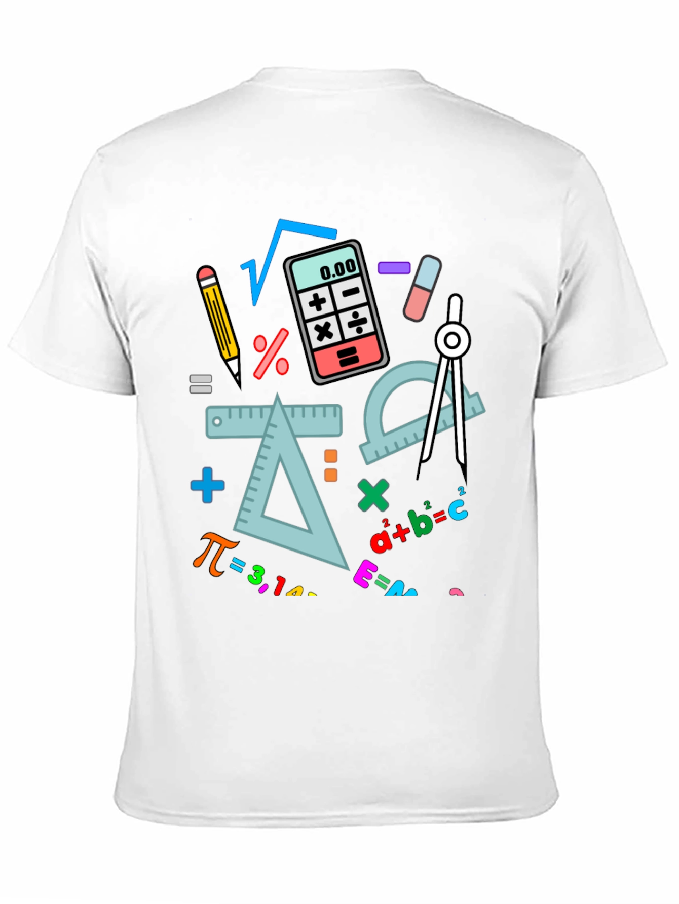 Camiseta Negra con Diseño de Matemáticas