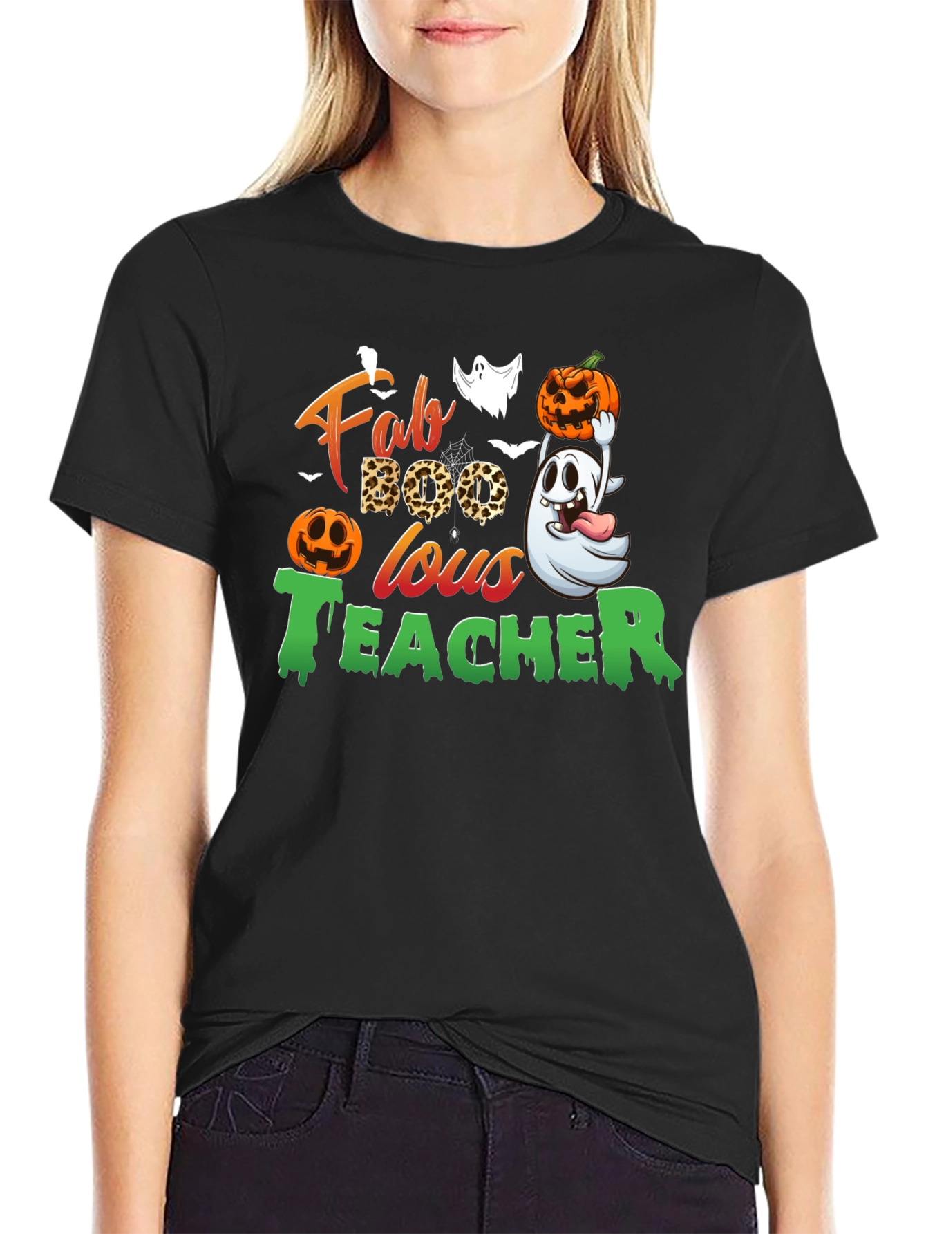 Camiseta Fab Boo Lous Teacher Halloween