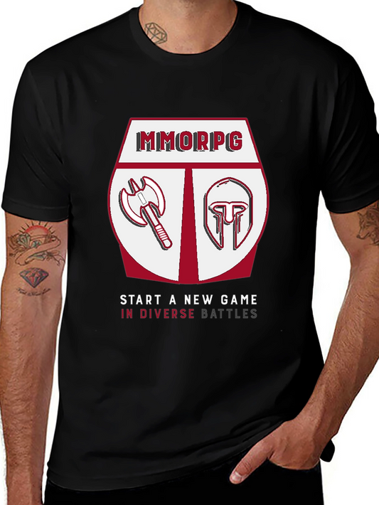 Camiseta Negra MMORPG - Batallas Diversas