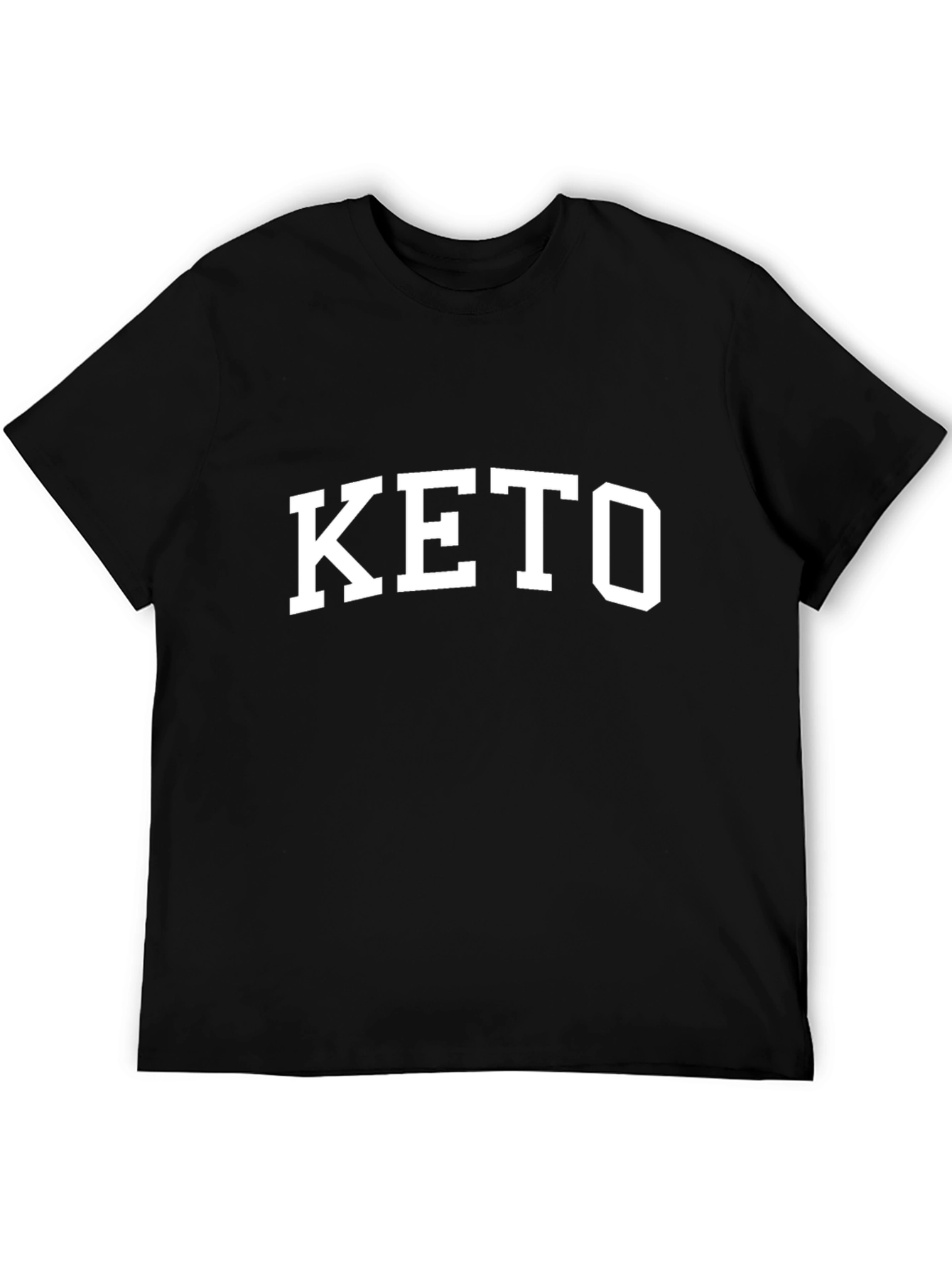 Camiseta Negra Keto Estilo Universitario