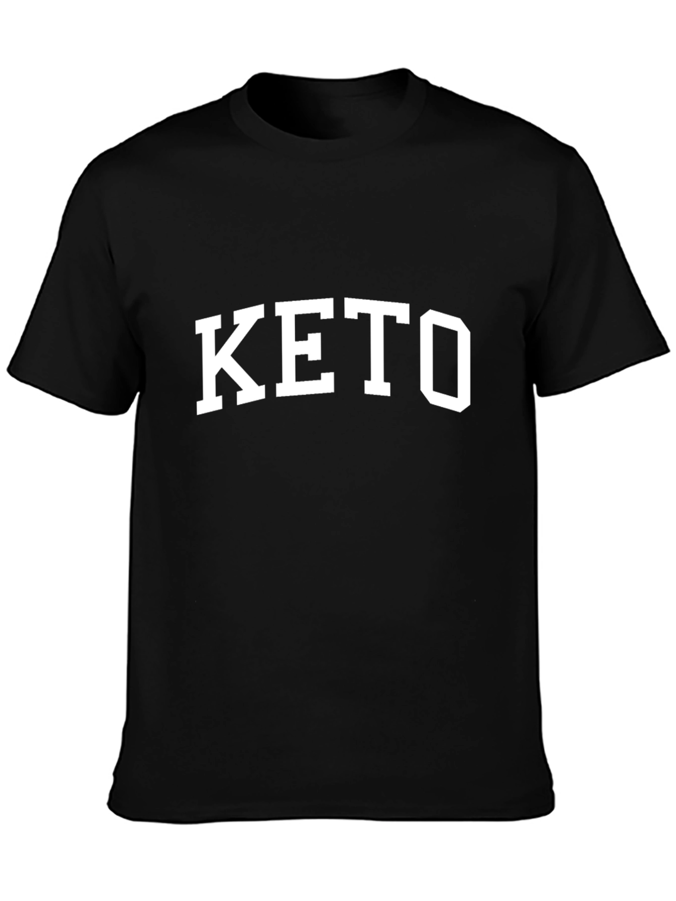 Camiseta Negra Keto Estilo Universitario