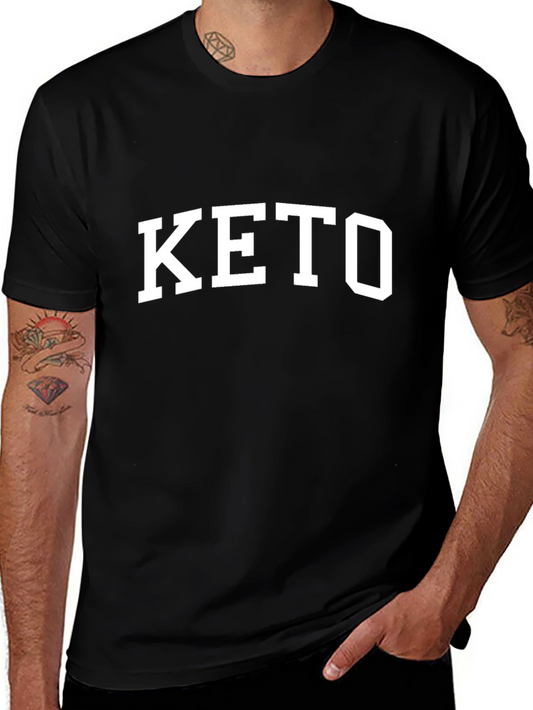 Camiseta Negra Keto Estilo Universitario