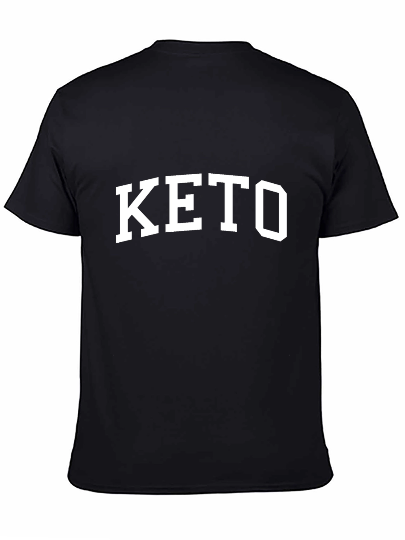 Camiseta Negra Keto Estilo Universitario