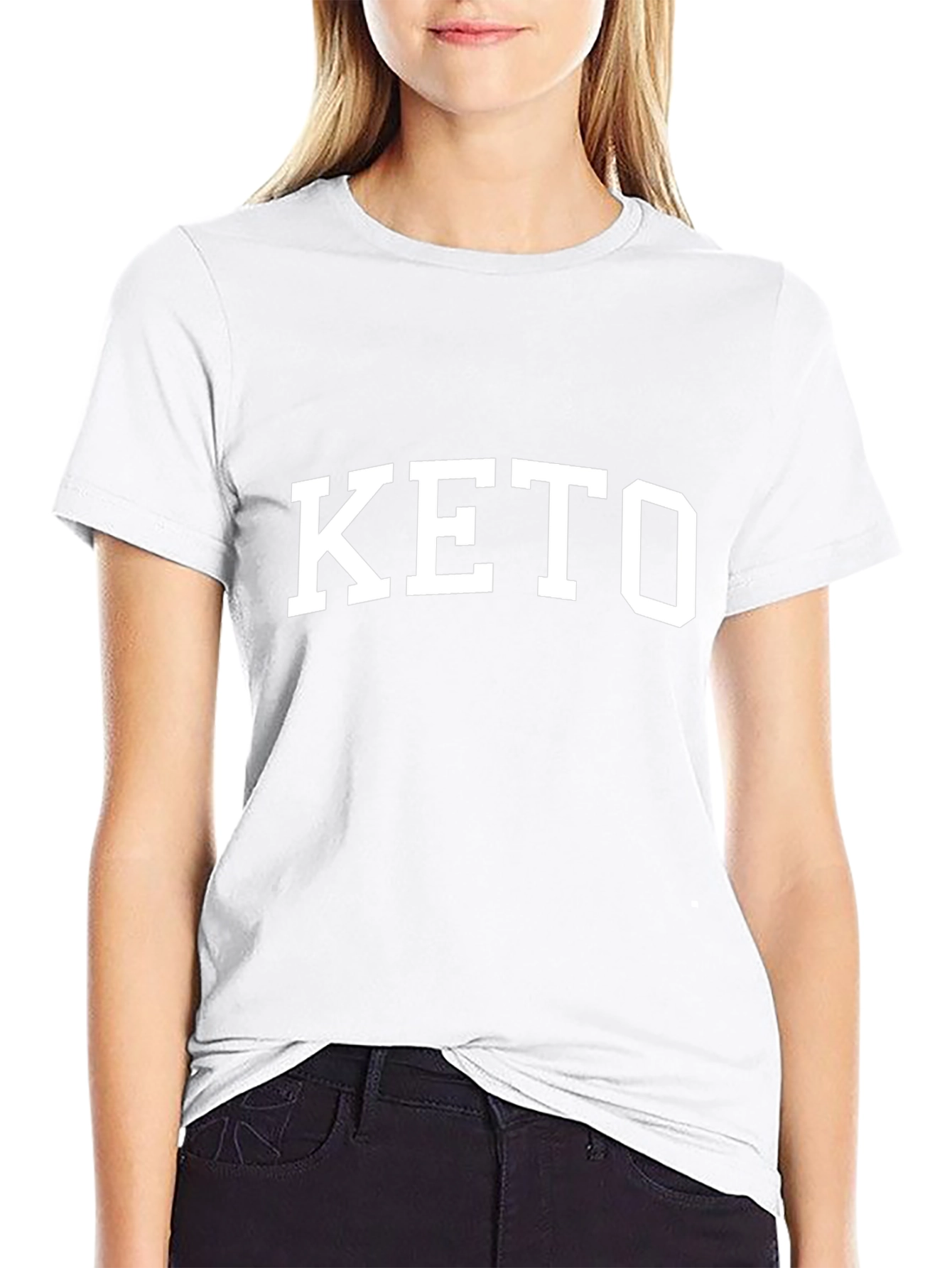 Camiseta Negra Keto Estilo Universitario