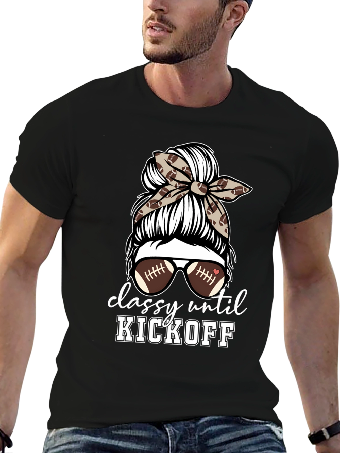 Camiseta Negra Classy Until Kickoff