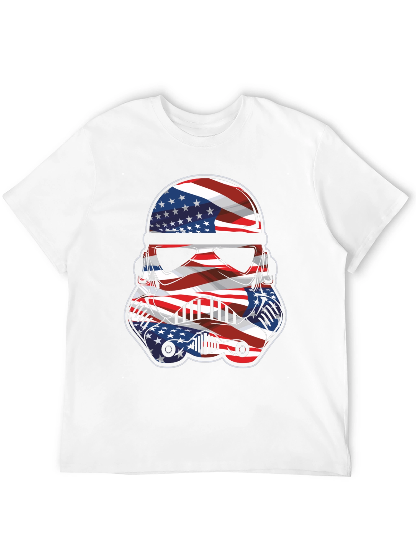 Camiseta Hombre Diseño Stormtrooper Patriótico