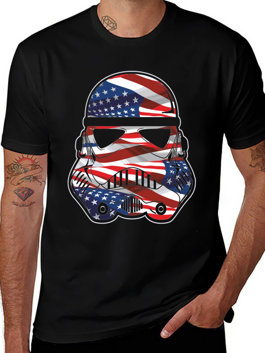 Camiseta Hombre Diseño Stormtrooper Patriótico