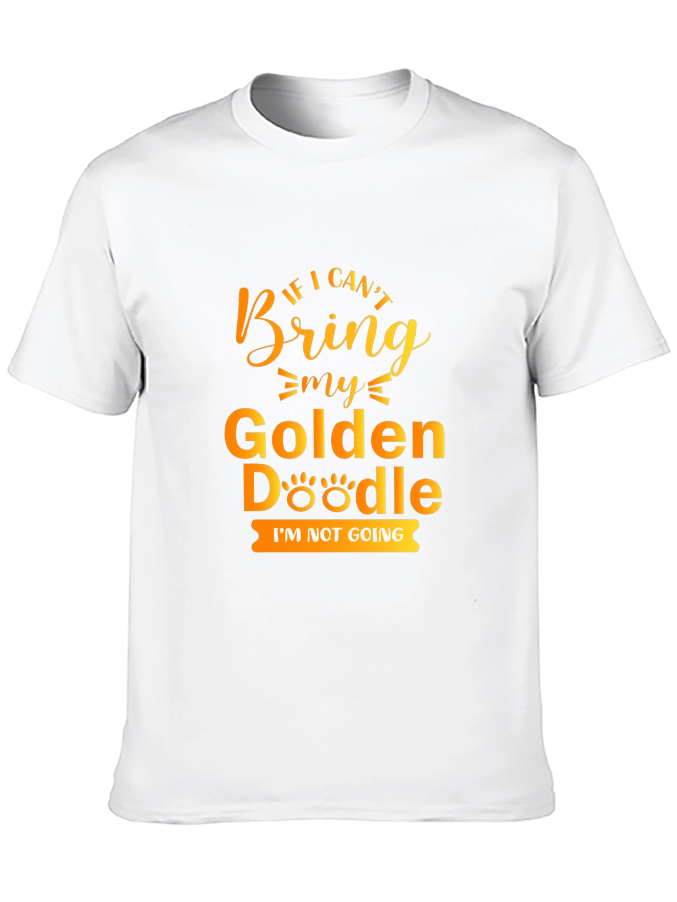 Camiseta Negra Golden Doodle: Si No Viene Yo Tampoco