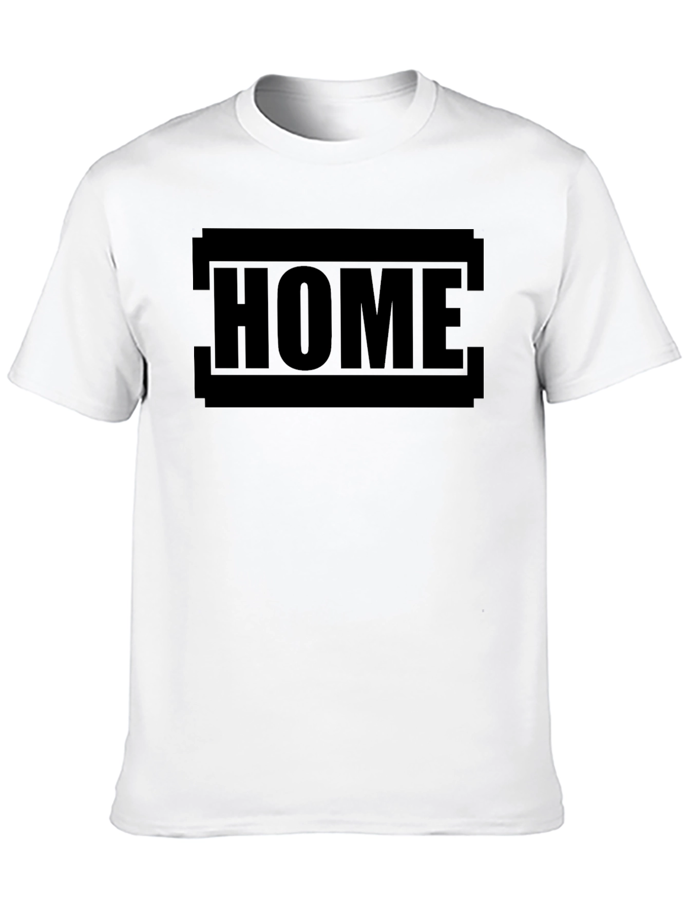 Camiseta Negra Hombre - Diseño HOME Casual