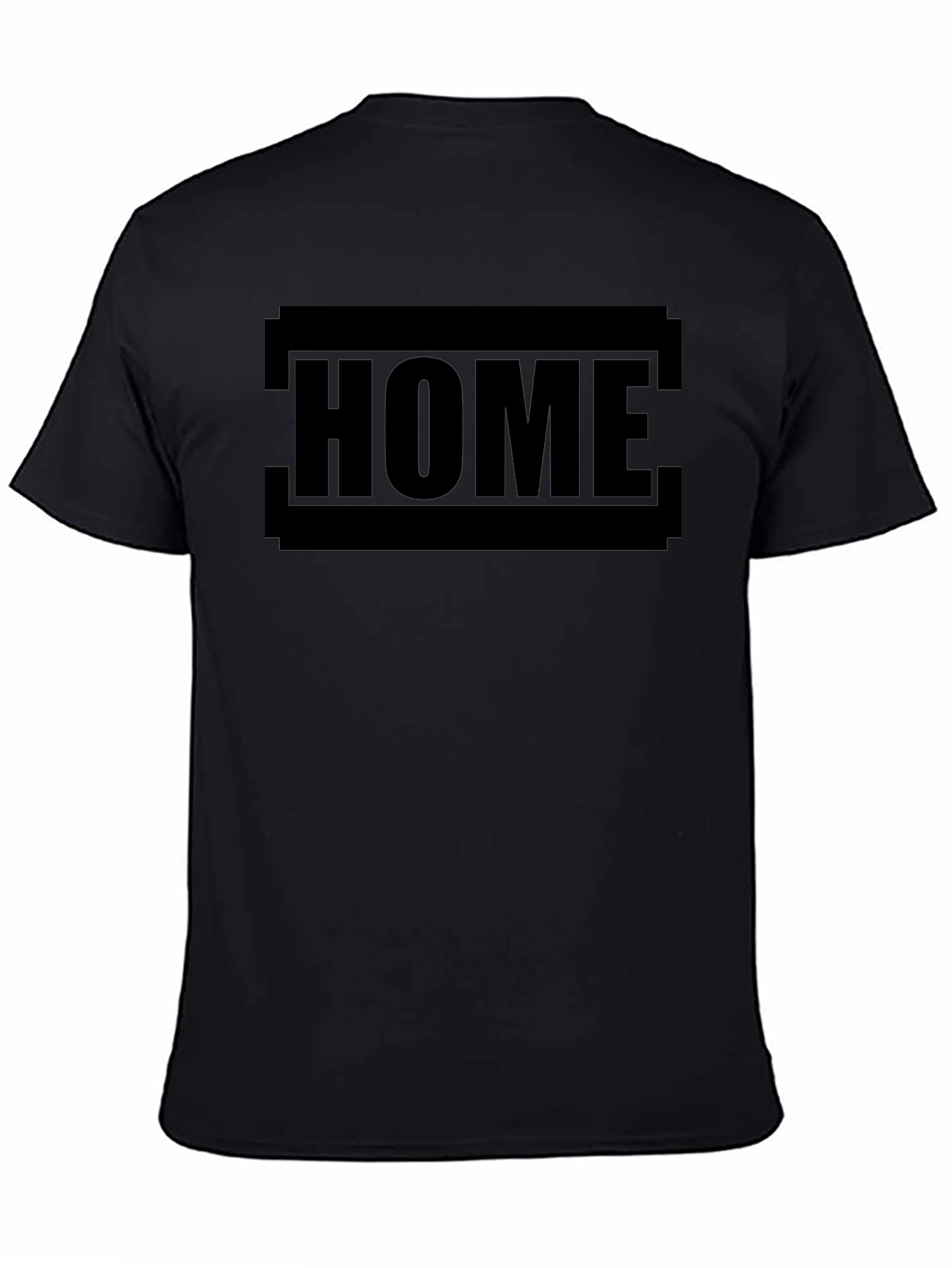 Camiseta Negra Hombre - Diseño HOME Casual