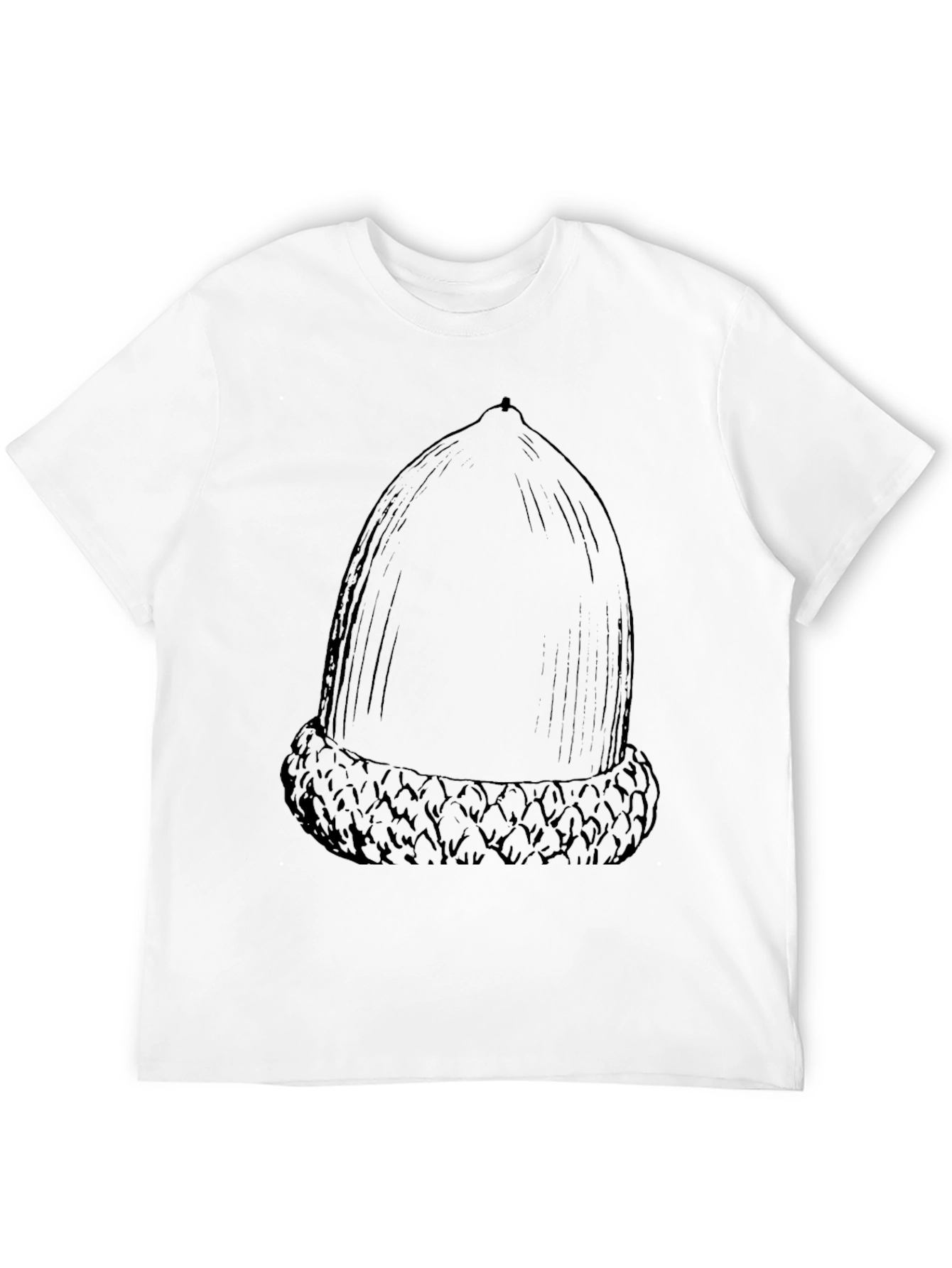 Camiseta Negra con Diseño de Bellota