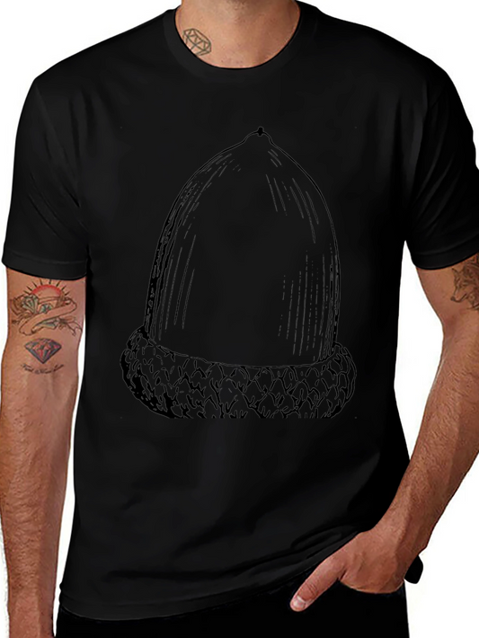 Camiseta Negra con Diseño de Bellota