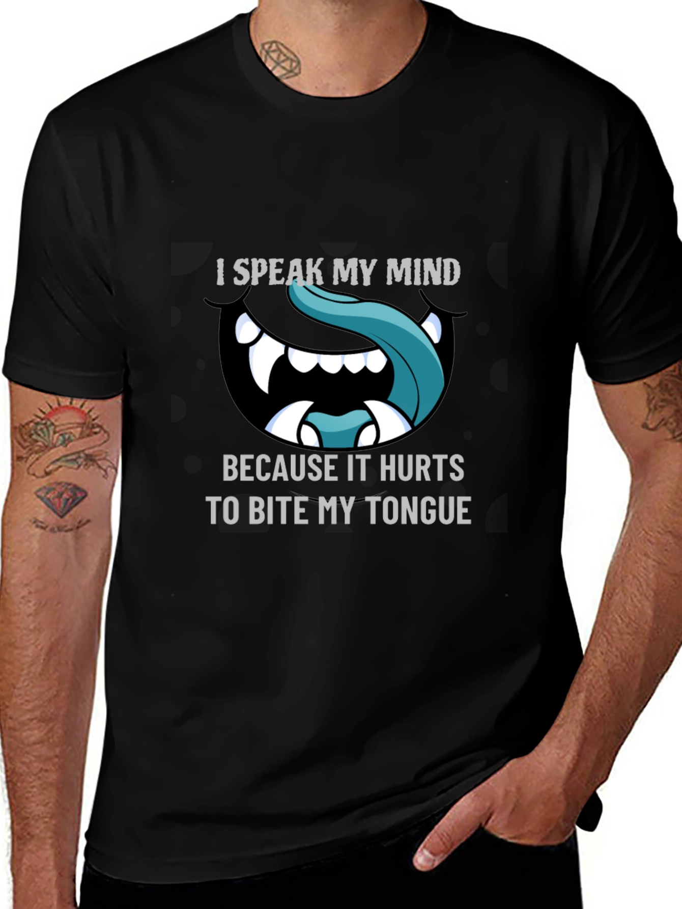 Camiseta Negra con Diseño Hablo mi mente