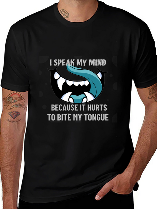 Camiseta Negra con Diseño Hablo mi mente
