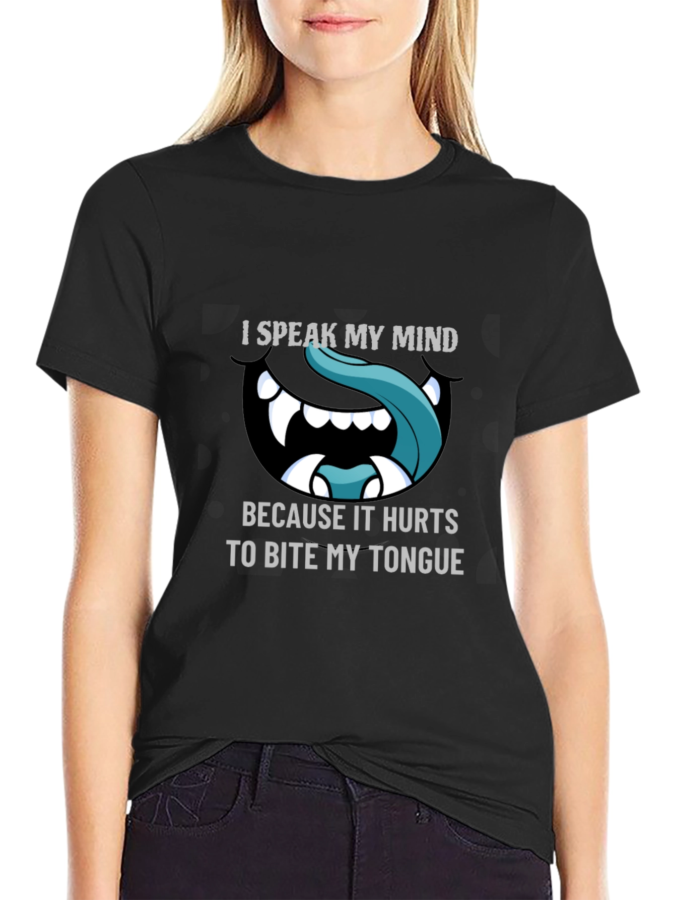 Camiseta Negra con Diseño Hablo mi mente