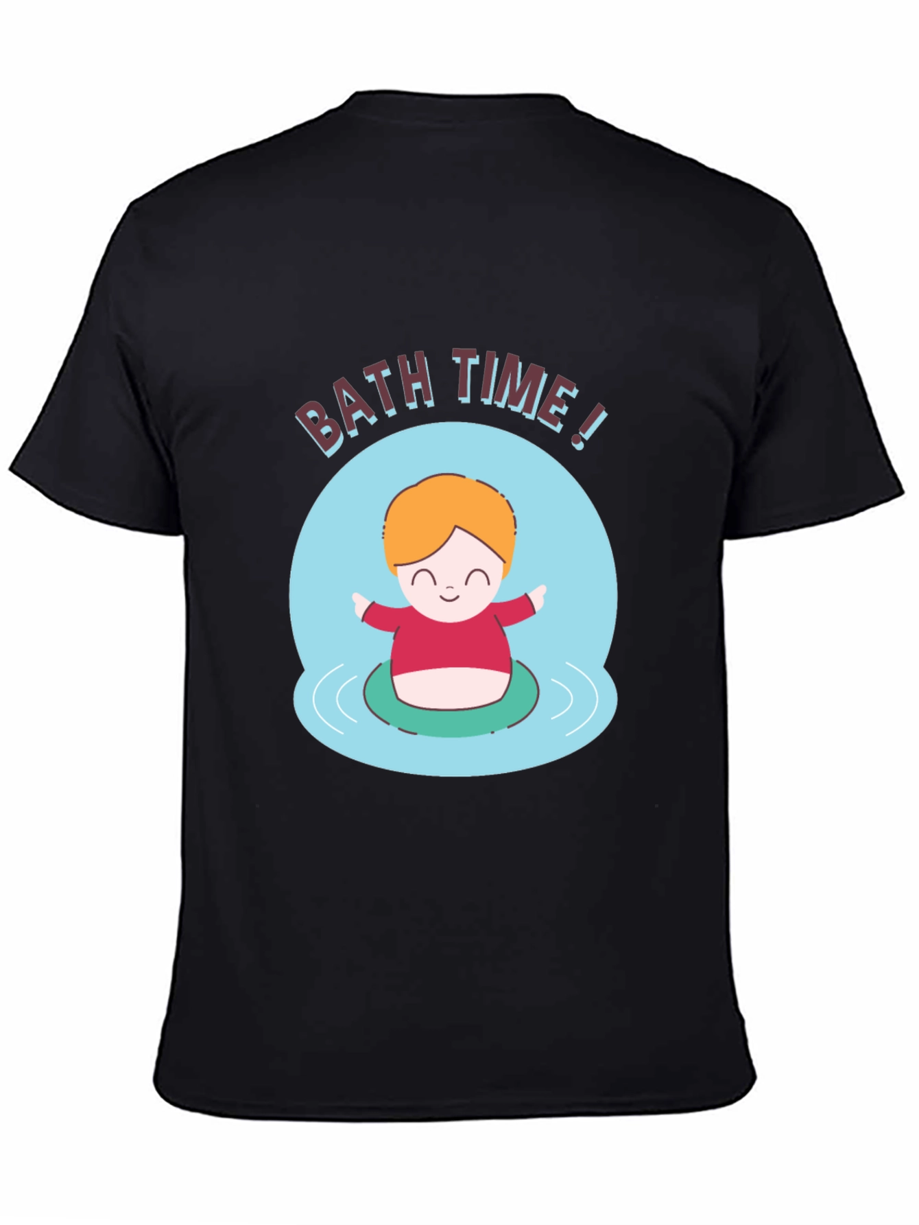 Camiseta Negra Divertida Bath Time!