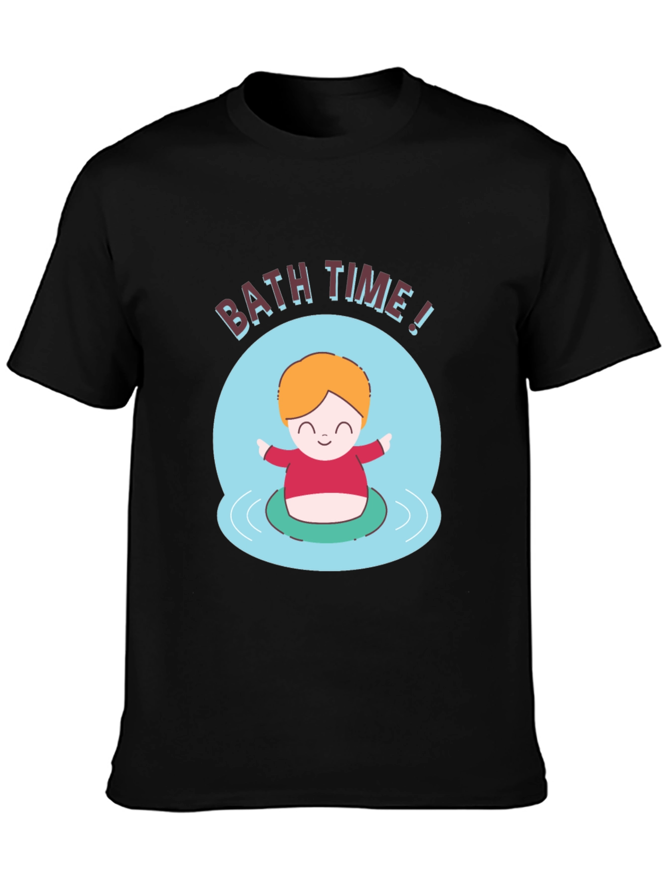 Camiseta Negra Divertida Bath Time!