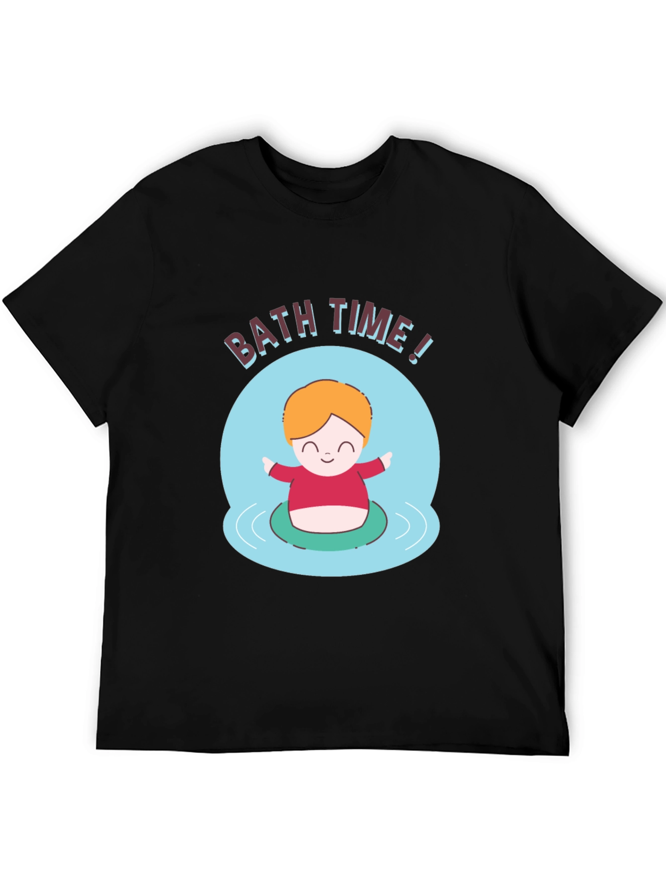 Camiseta Negra Divertida Bath Time!
