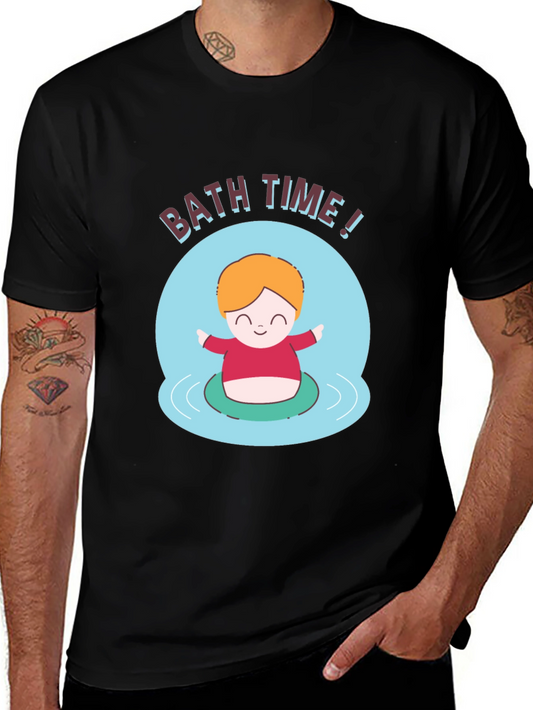 Camiseta Negra Divertida Bath Time!