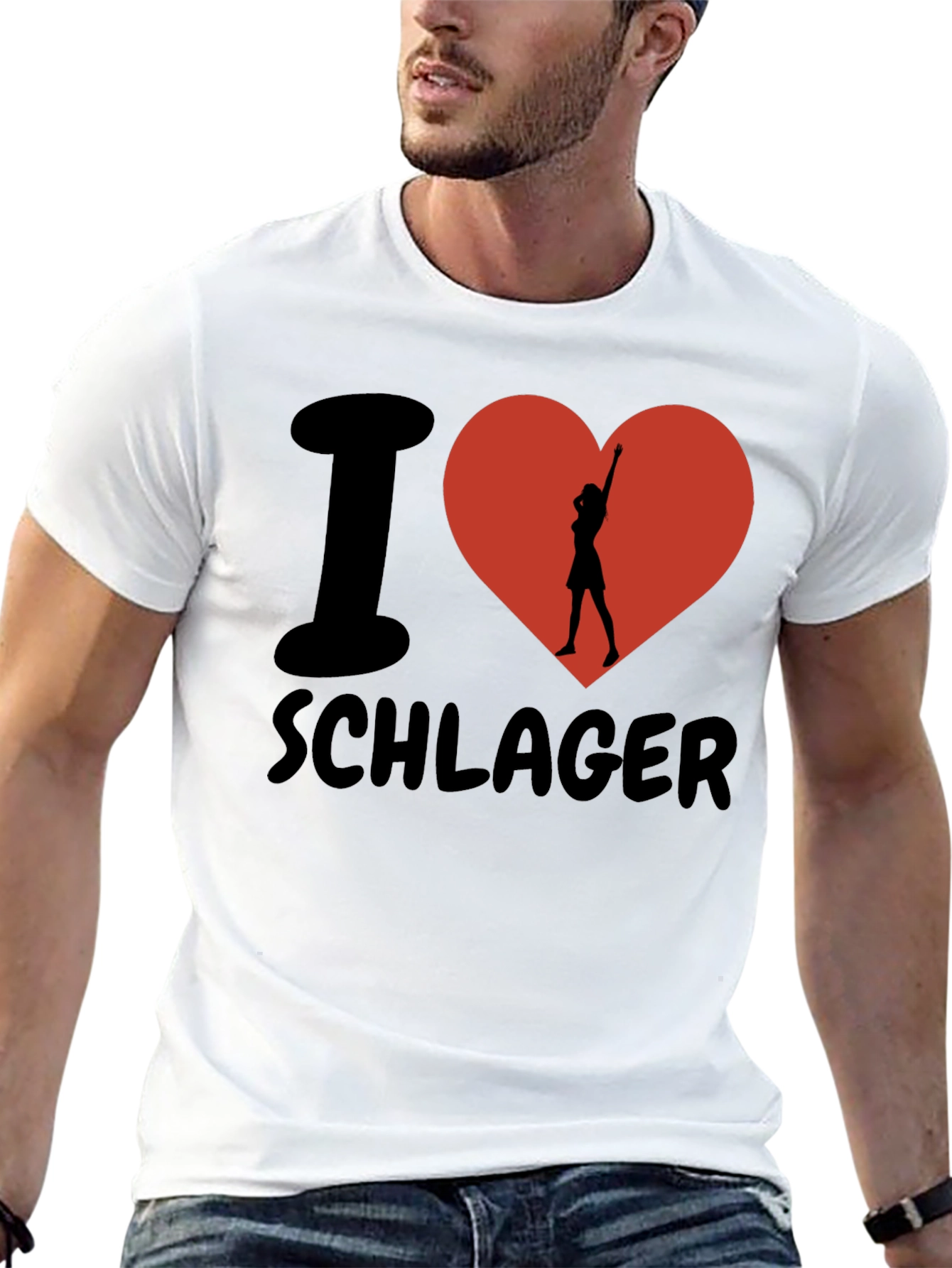 Camiseta I ❤️ Schlager: Estilo y Pasión Musical