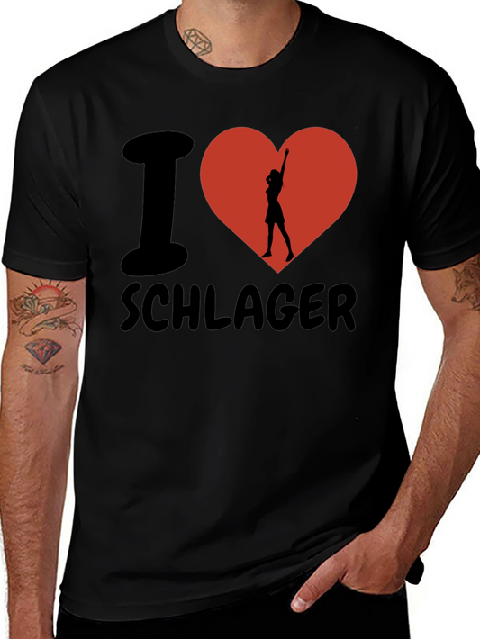 Camiseta I ❤️ Schlager: Estilo y Pasión Musical