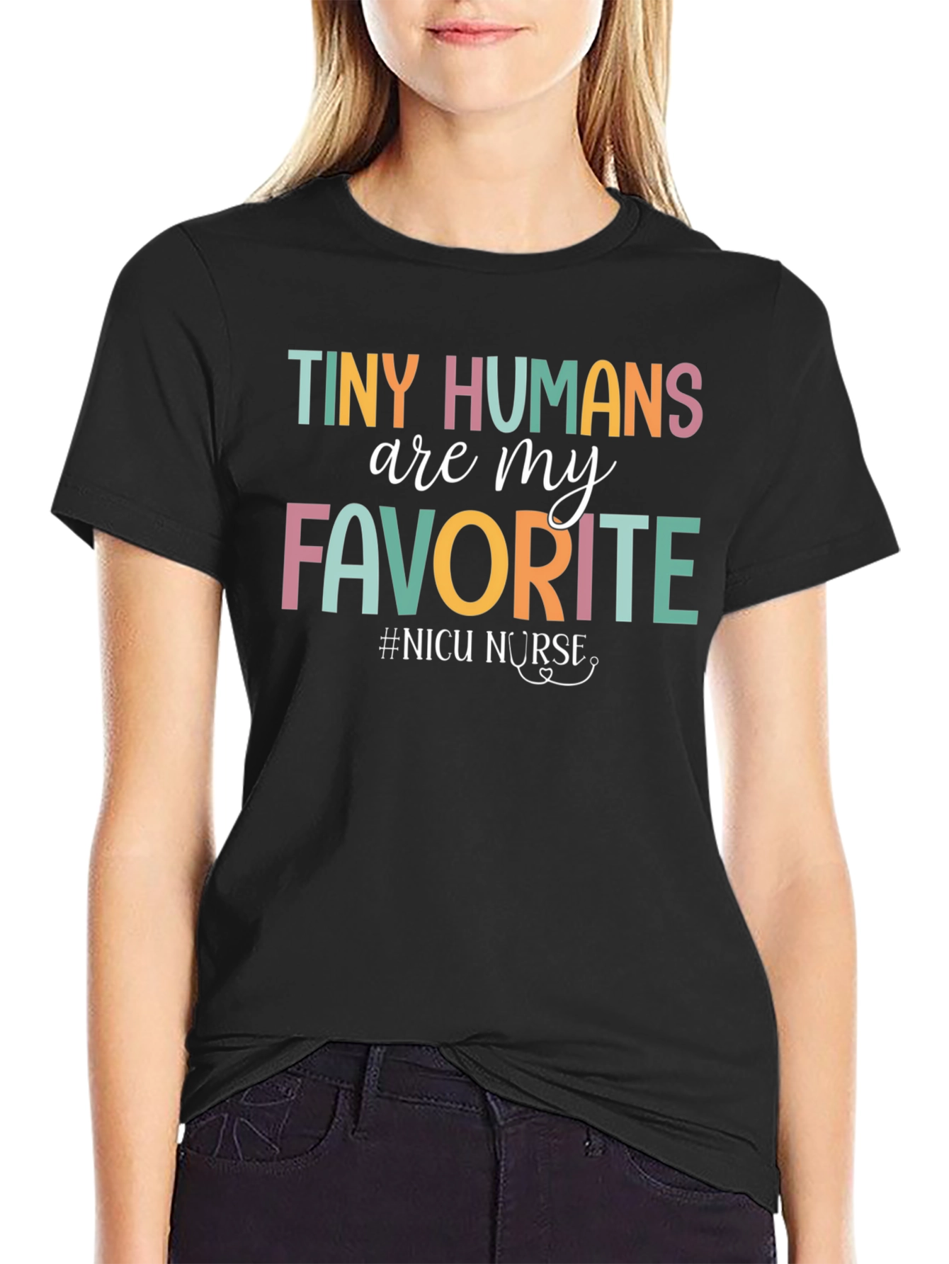 Camiseta Tiny Humans para enfermeras de la UCIN