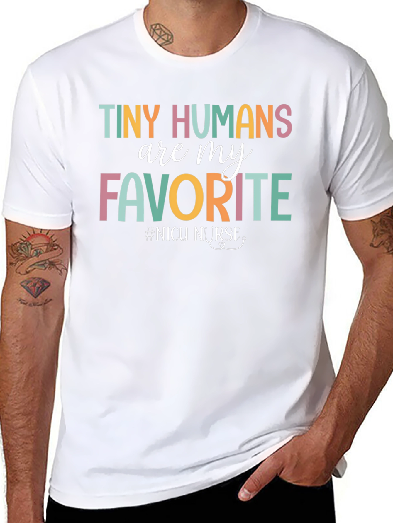 Camiseta Tiny Humans para enfermeras de la UCIN