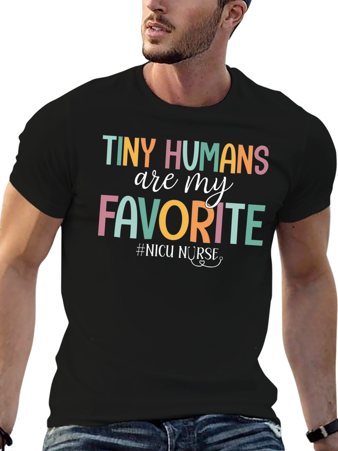 Camiseta Tiny Humans para enfermeras de la UCIN
