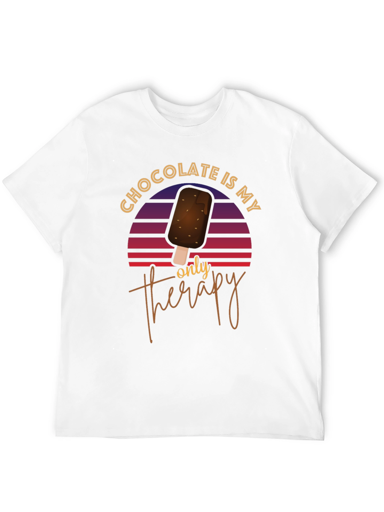 Camiseta Negra Chocolate es mi única terapia