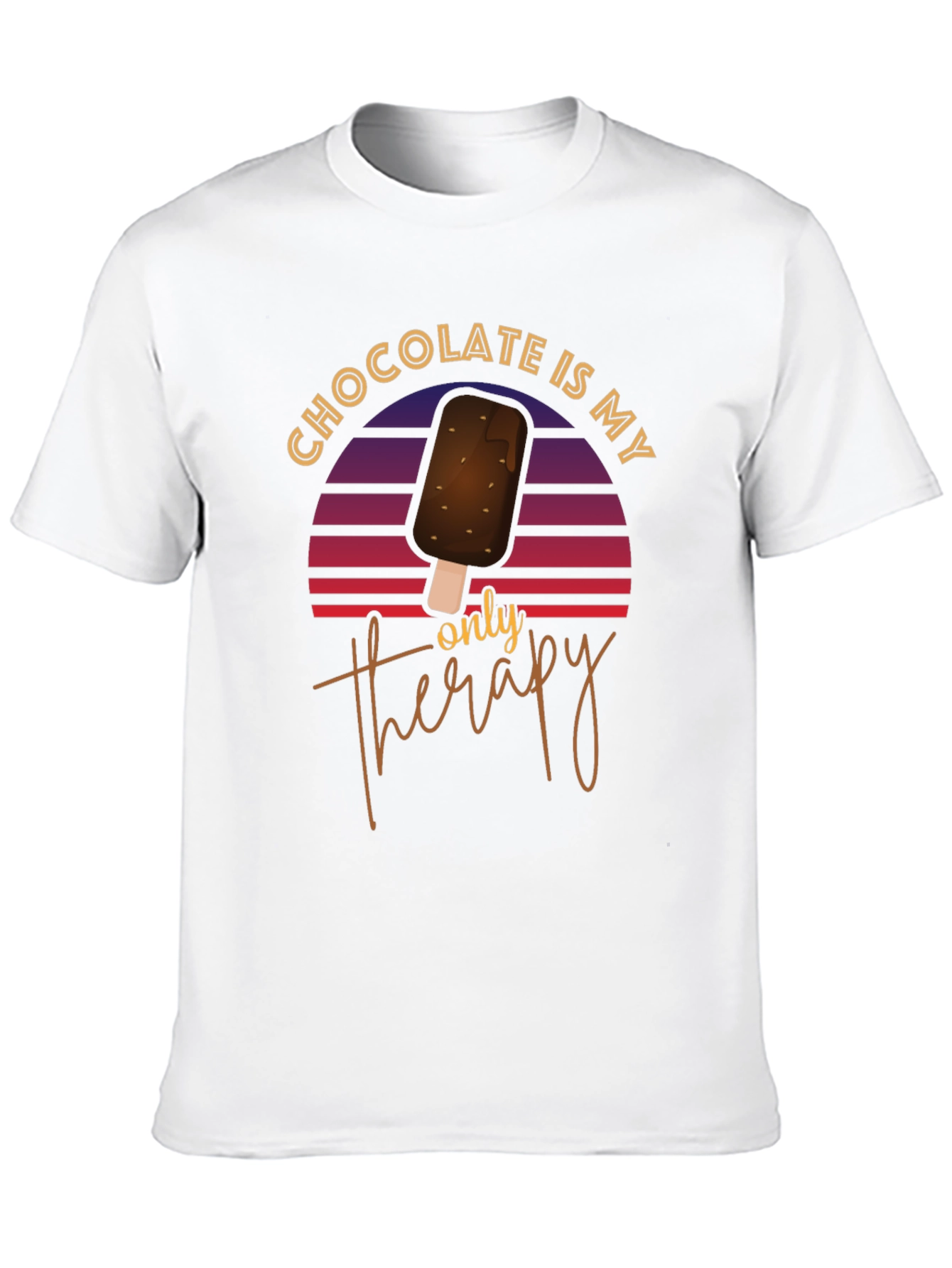 Camiseta Negra Chocolate es mi única terapia