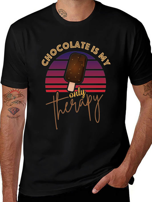 Camiseta Negra Chocolate es mi única terapia