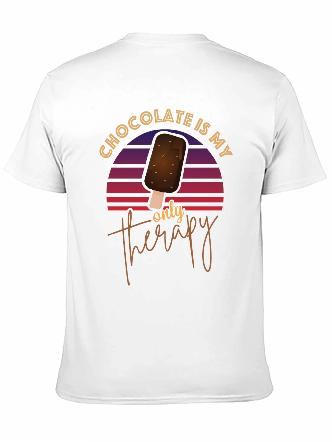Camiseta Negra Chocolate es mi única terapia