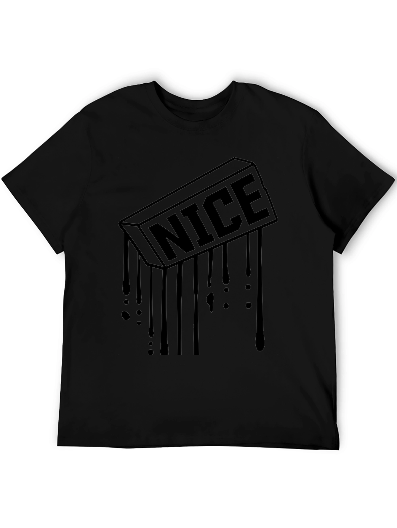 Camiseta Negra Hombre NICE Estilo Urbano