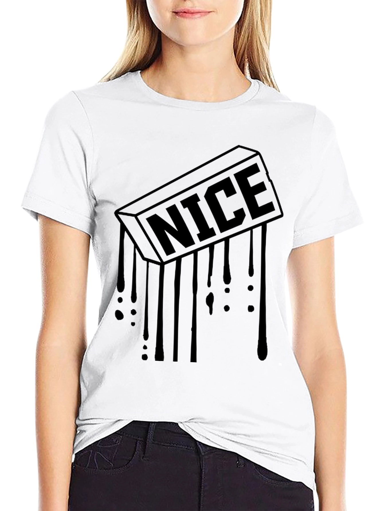 Camiseta Negra Hombre NICE Estilo Urbano