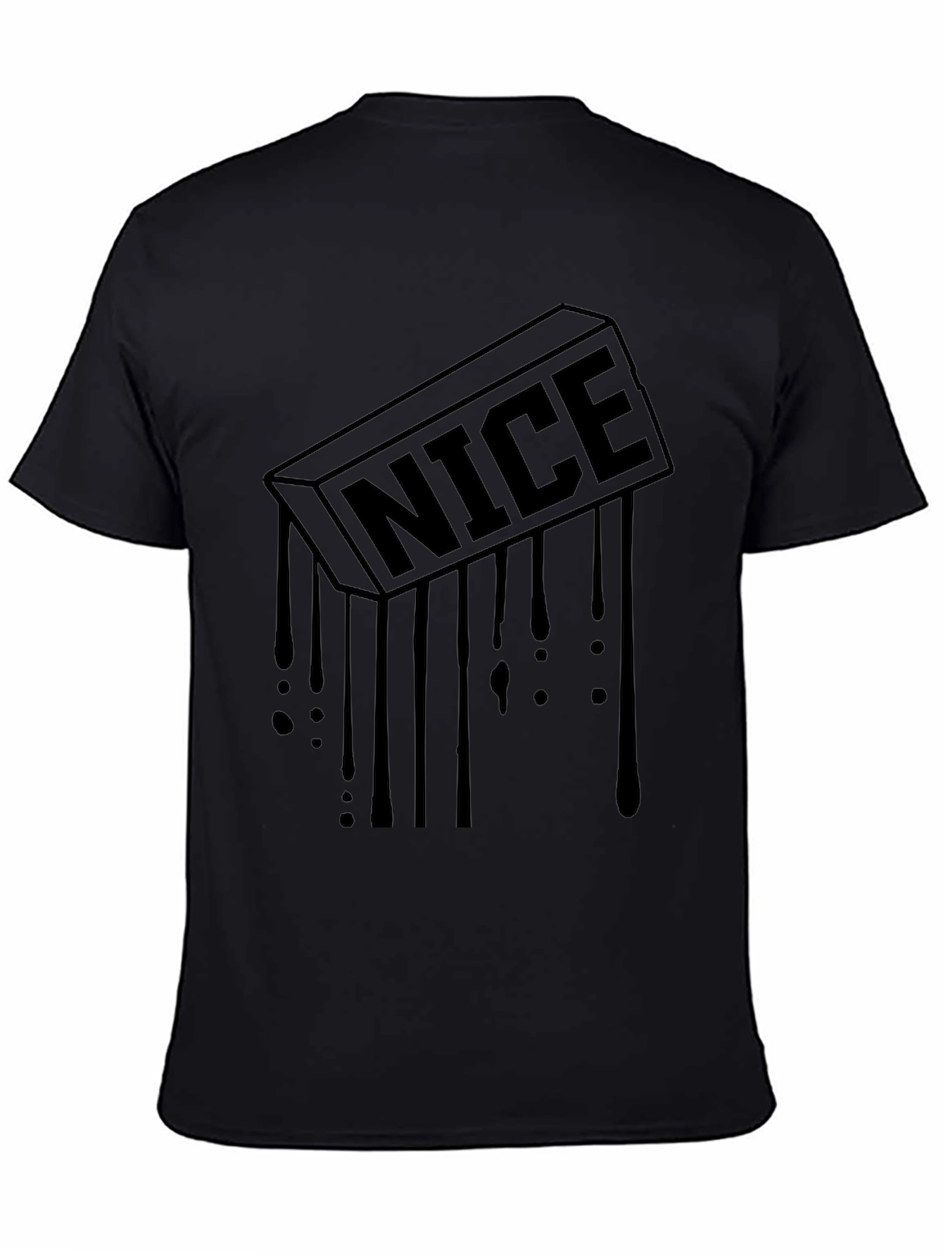 Camiseta Negra Hombre NICE Estilo Urbano