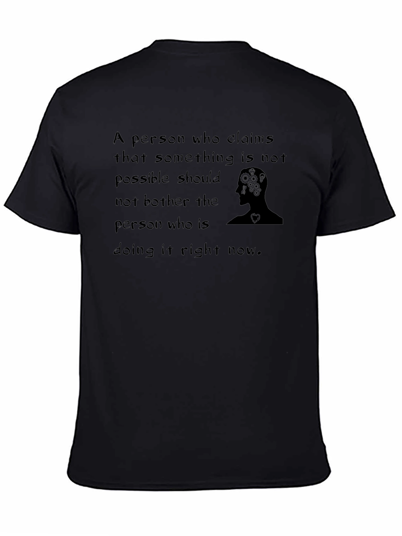 Camiseta Negra con Frase Motivacional