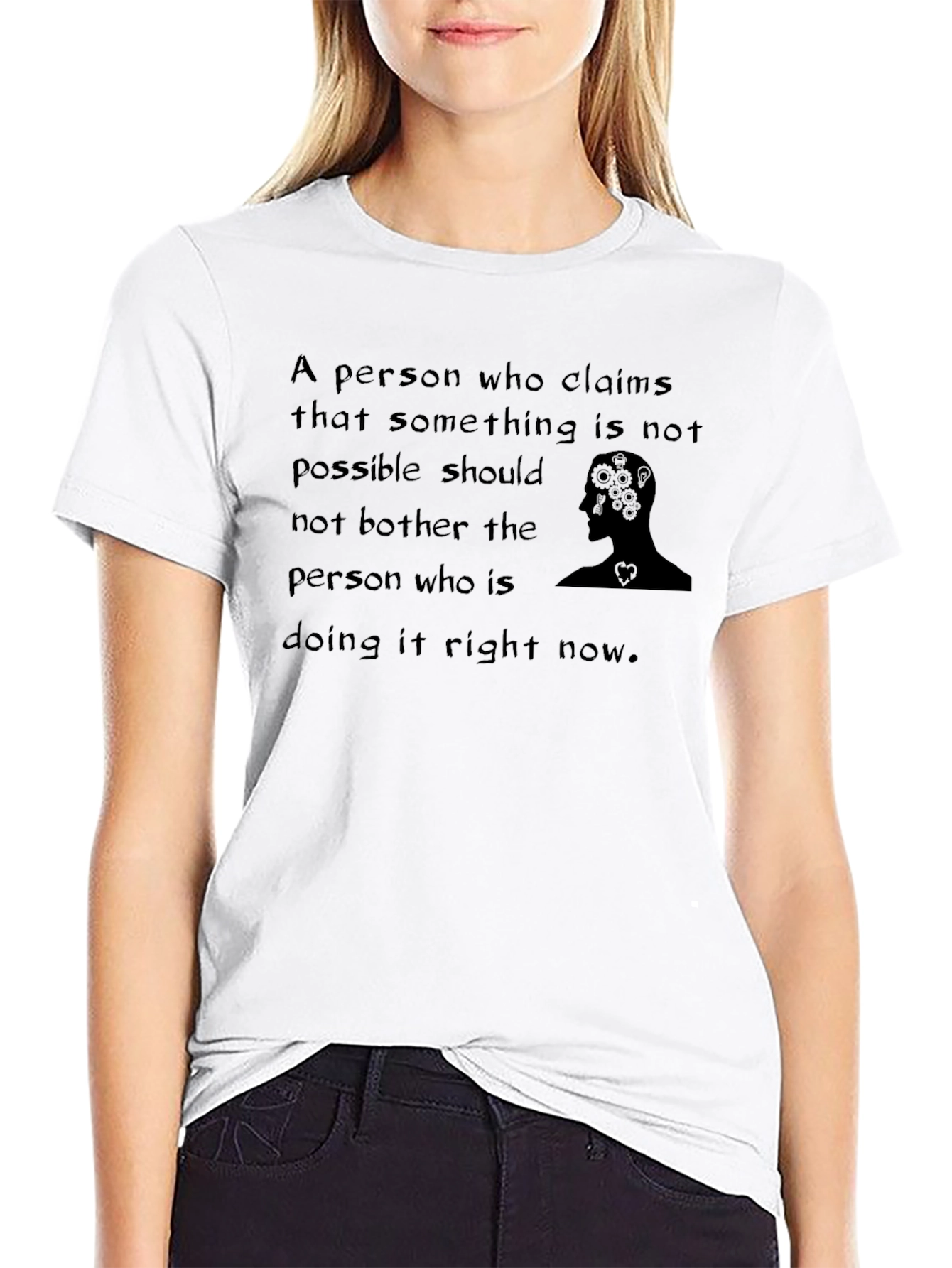 Camiseta Negra con Frase Motivacional