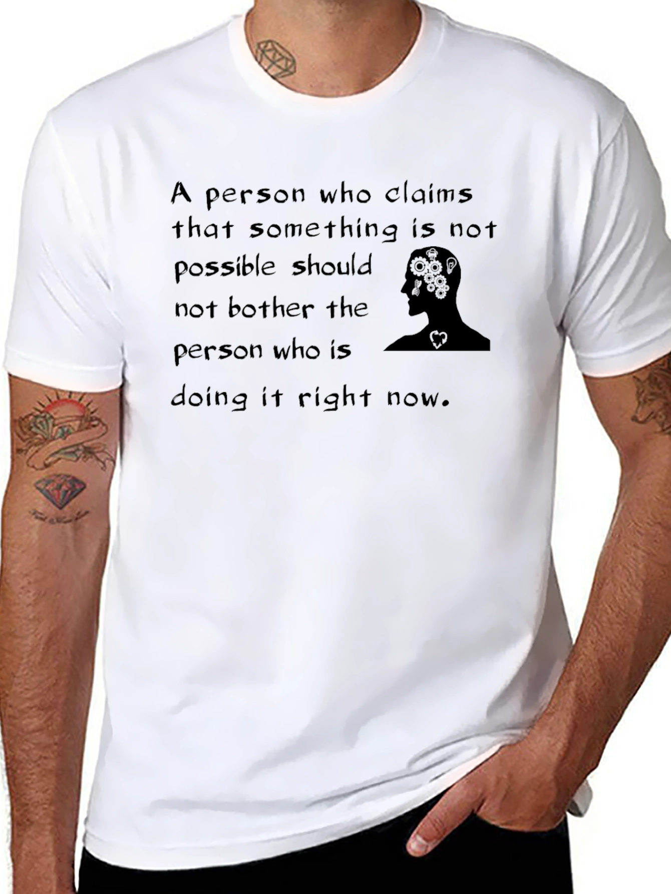 Camiseta Negra con Frase Motivacional