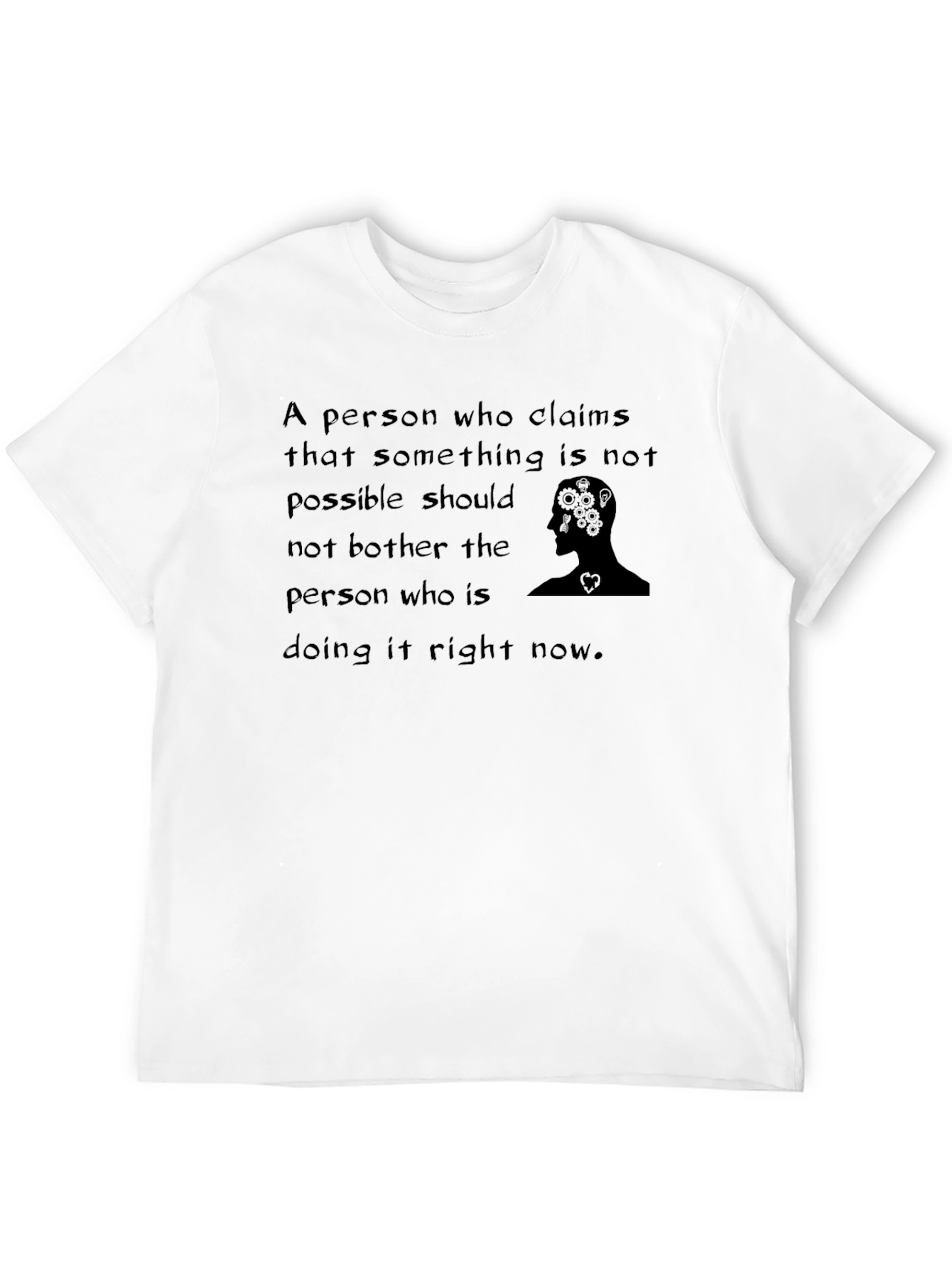 Camiseta Negra con Frase Motivacional