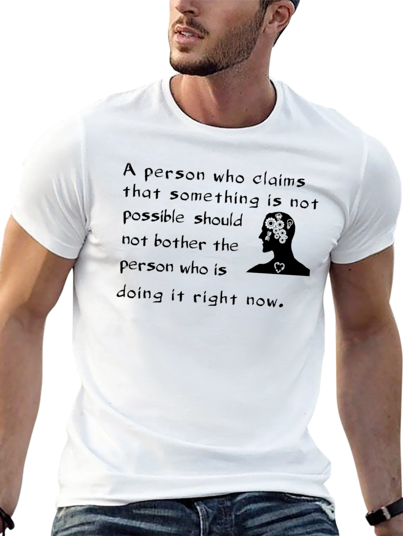 Camiseta Negra con Frase Motivacional