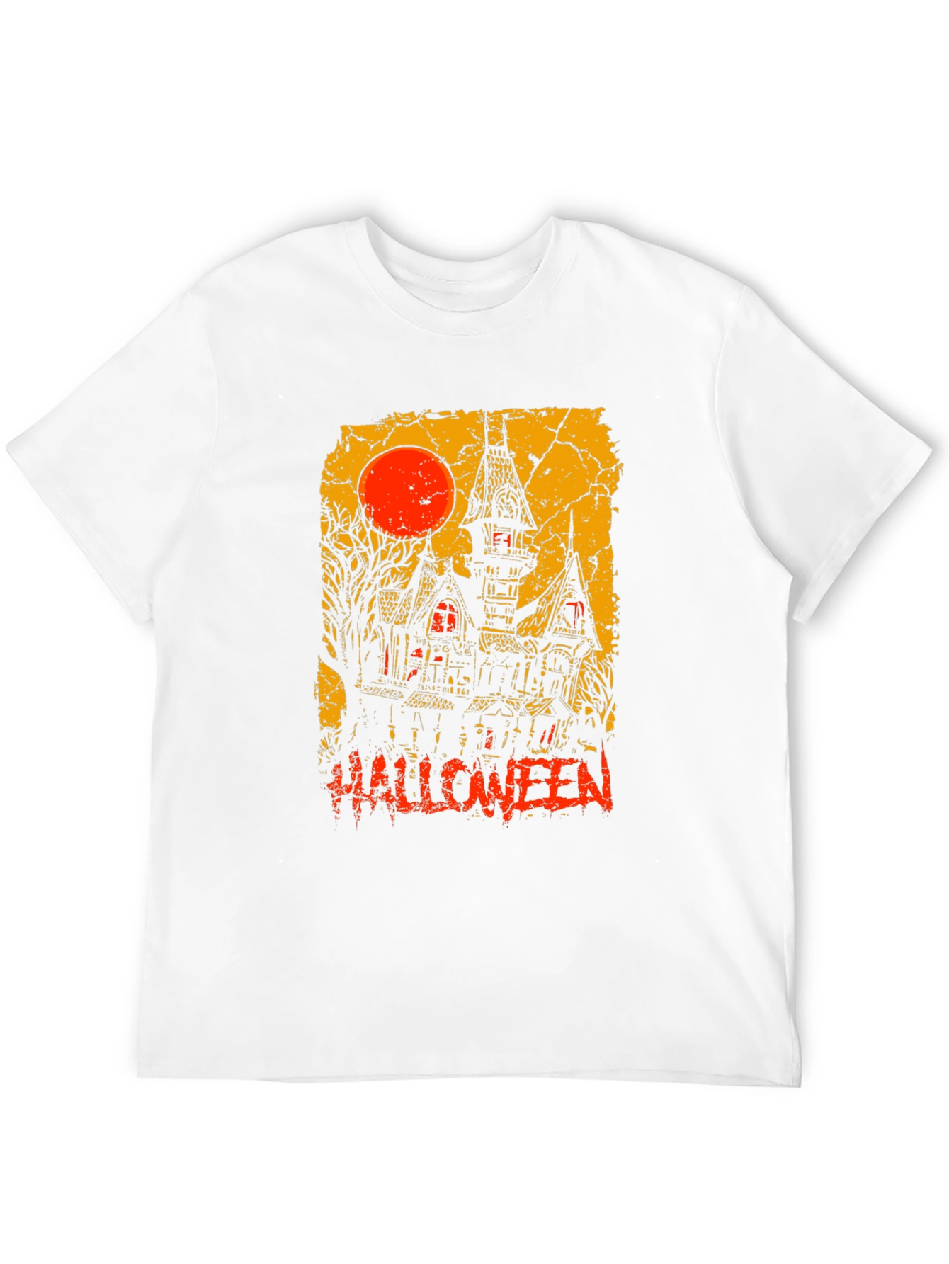 Camiseta Halloween Casa Embrujada Luna Roja