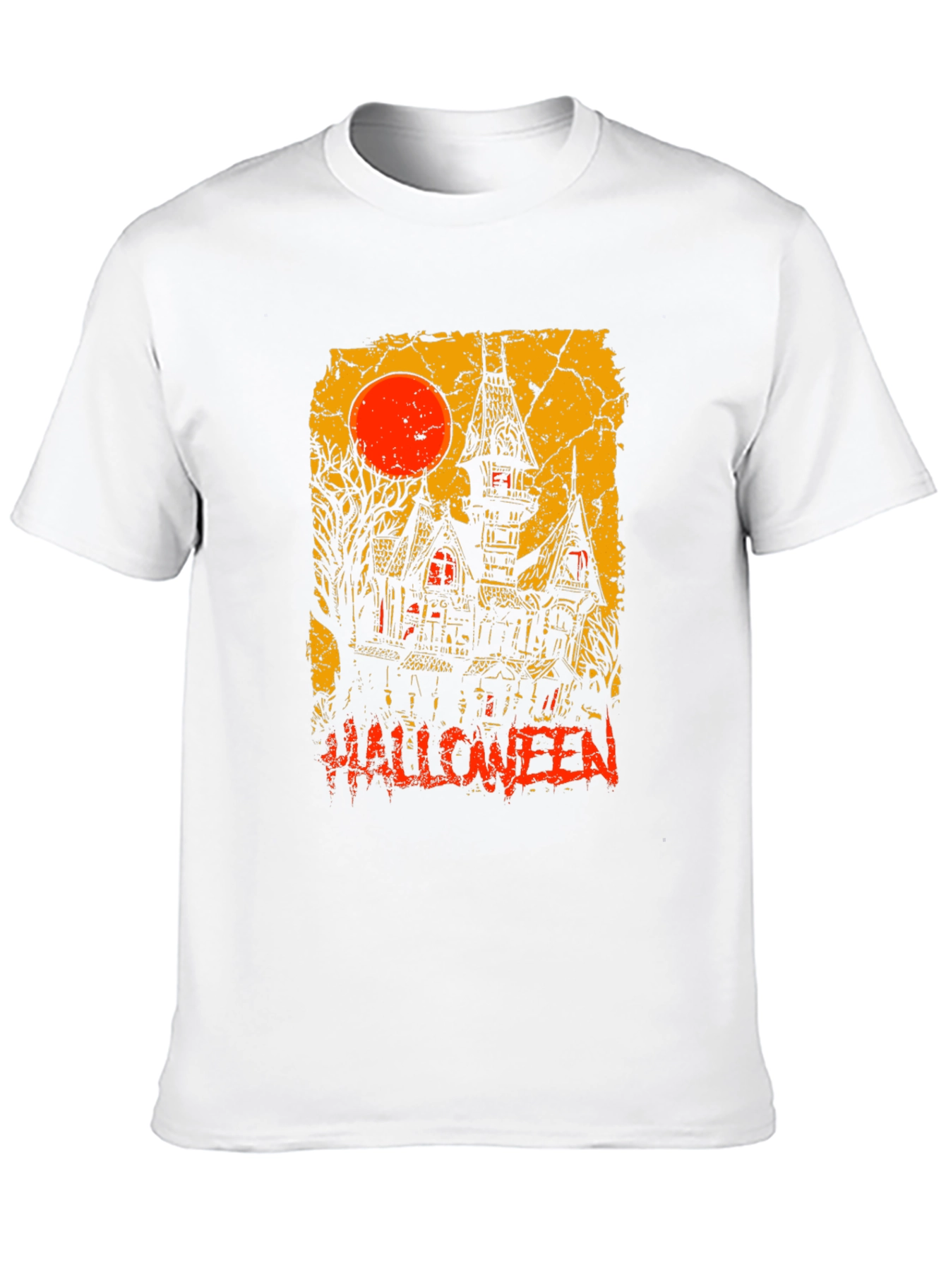 Camiseta Halloween Casa Embrujada Luna Roja