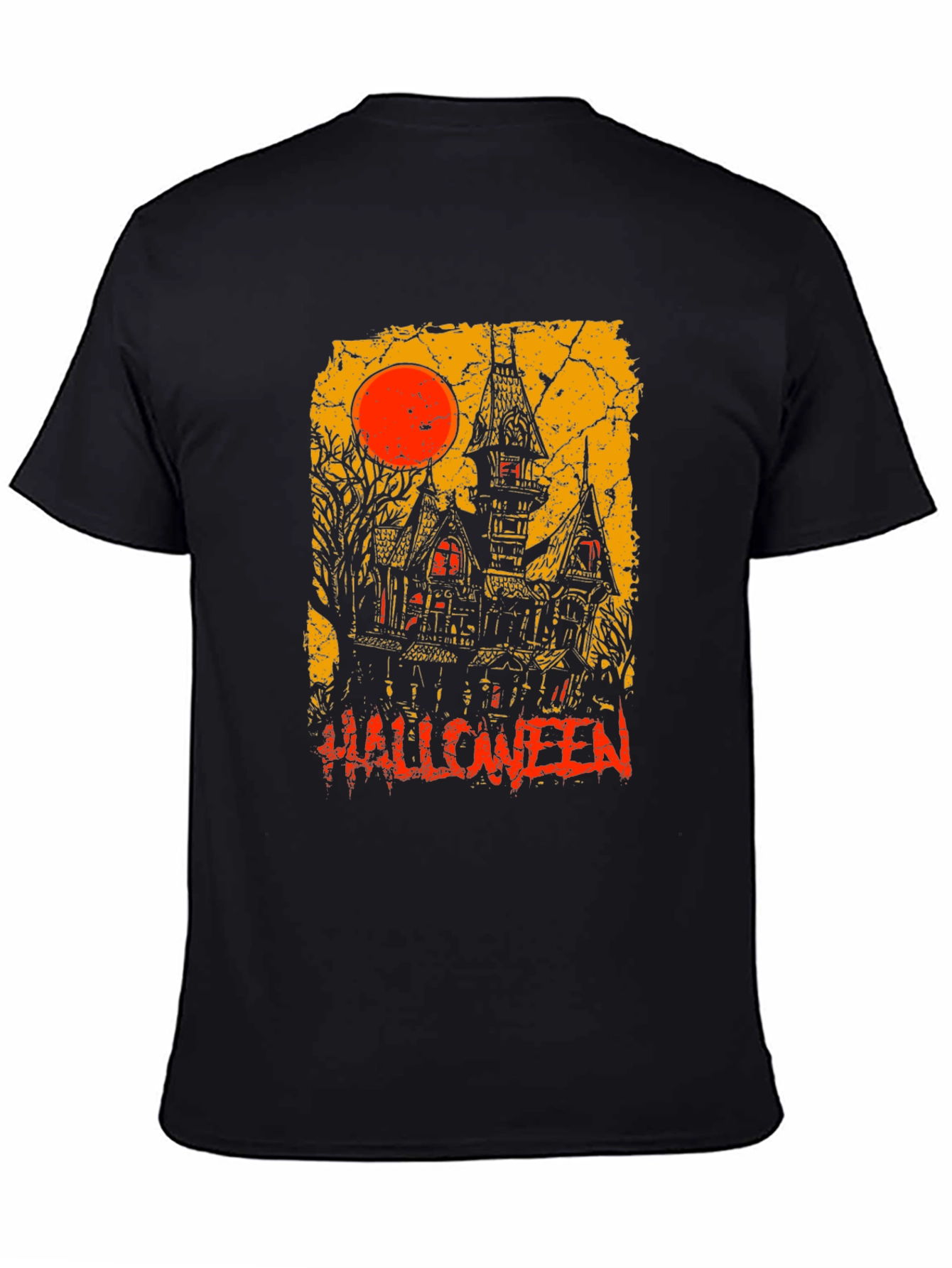 Camiseta Halloween Casa Embrujada Luna Roja