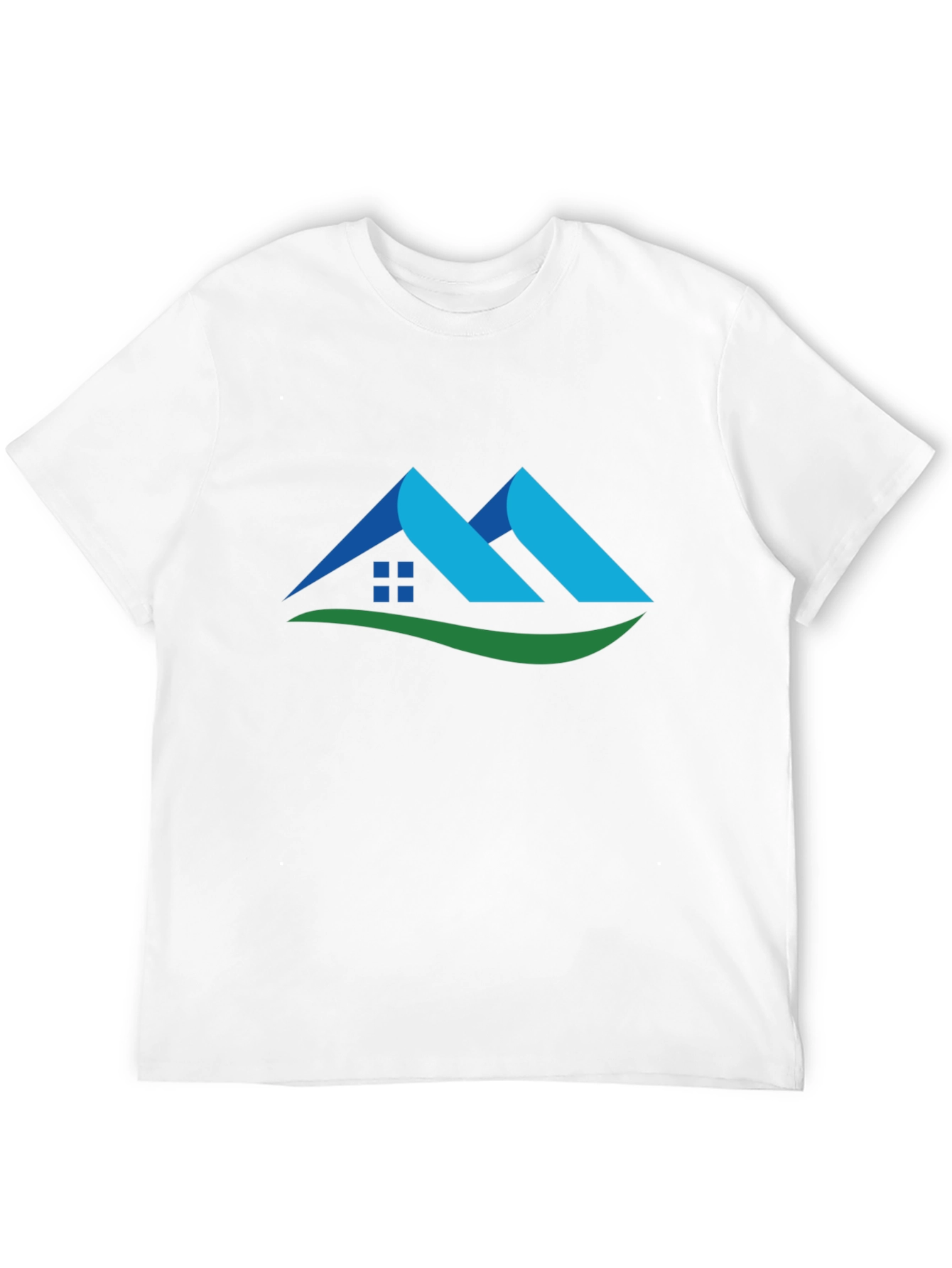 Camiseta Negra con Diseño de Casa Abstracta