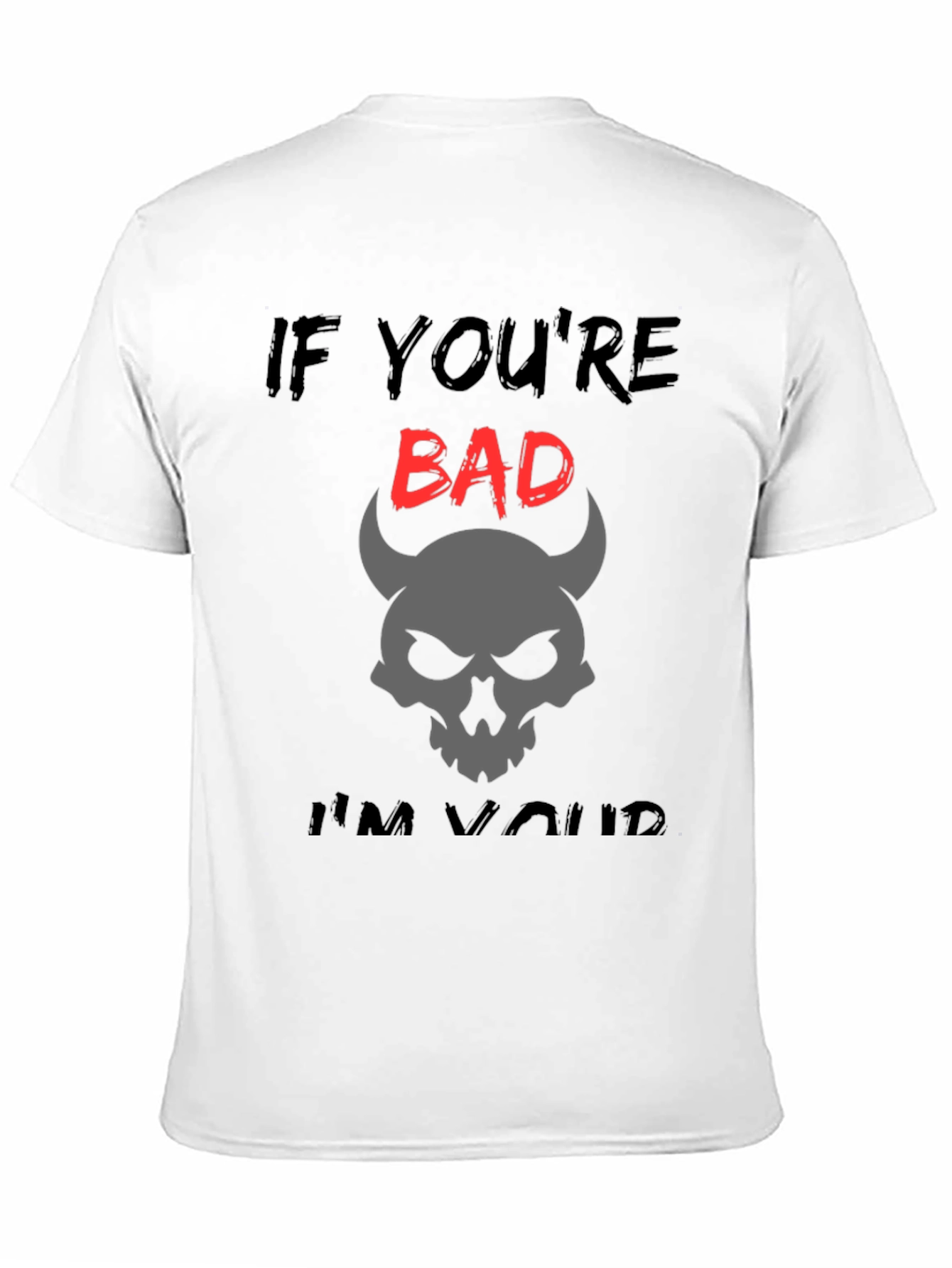 Camiseta Si eres malo... con calavera de diablo
