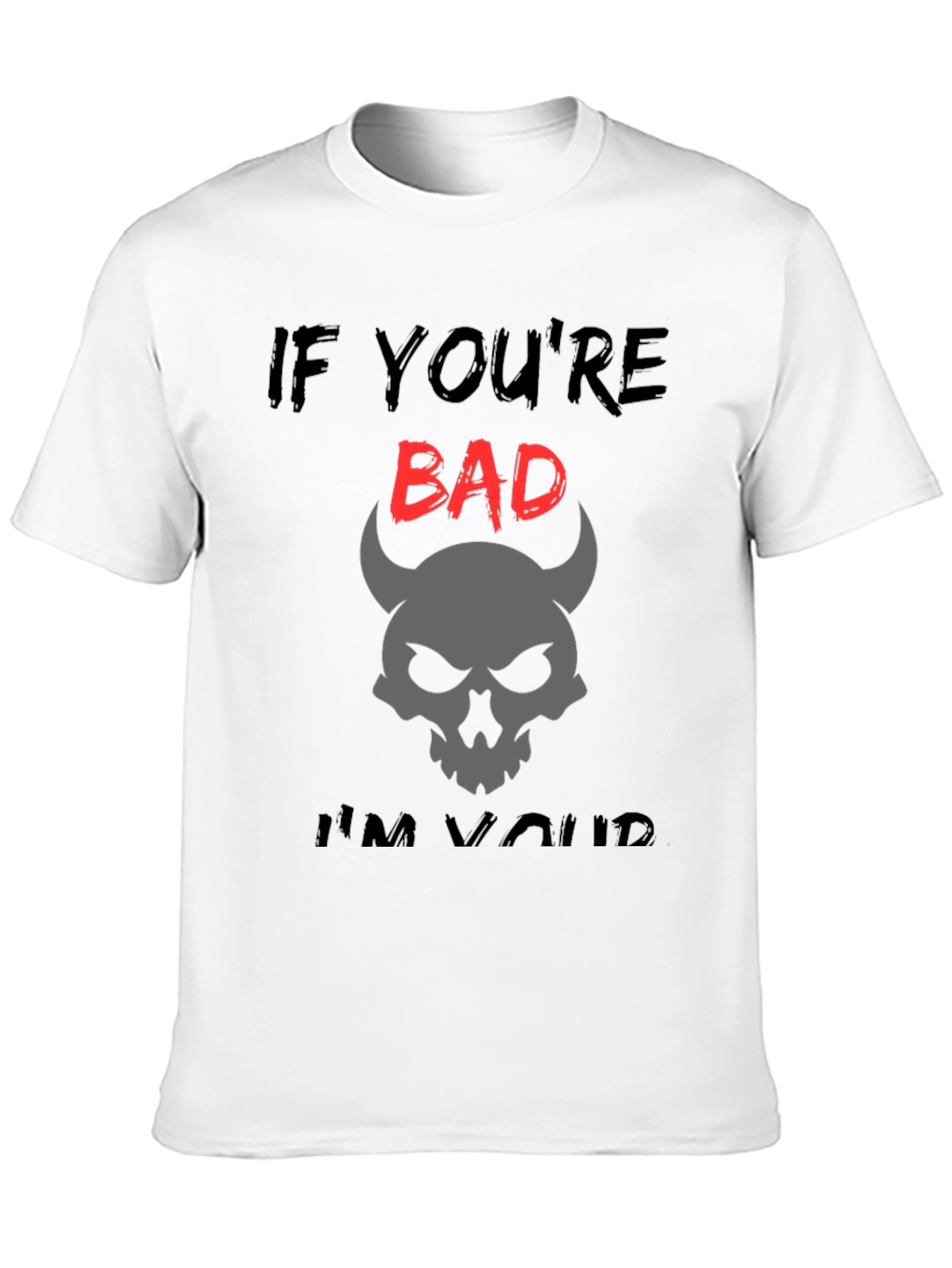 Camiseta Si eres malo... con calavera de diablo